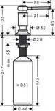 Spülmittel- und Lotionenspender in Chrom-Optik von AXOR, mit einem Pumpmechanismus und einem klaren, funktionalen Design. Ideal für Waschbecken- oder Badanwendungen.